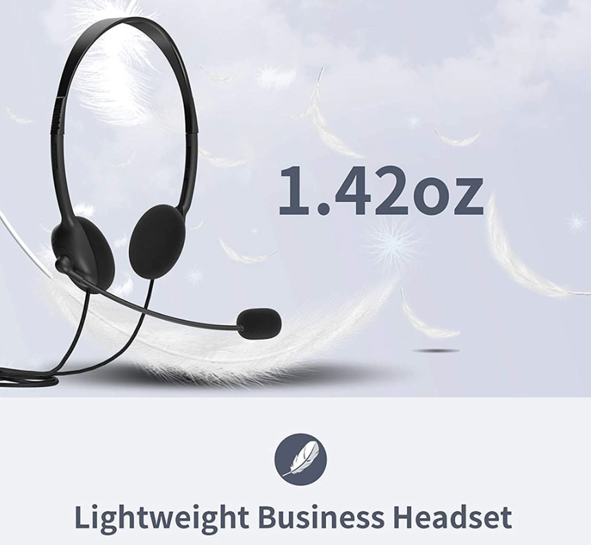 BSweet Pro USB Noise Cancelling Call Center Headset for Remote Work