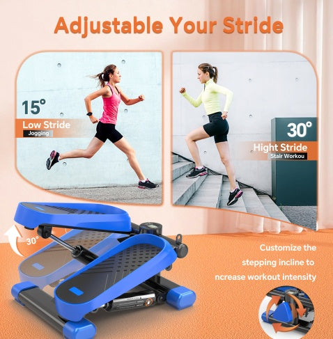 BSweet Mini Stepper with Resistance Bands | 330 lb Capacity Home Fitness Stepper