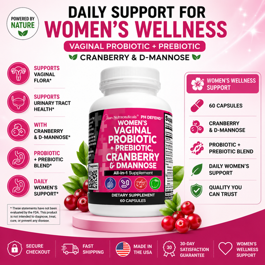 Women's Vaginal Probiotic + Cranberry & D-Mannose | 60 Capsules