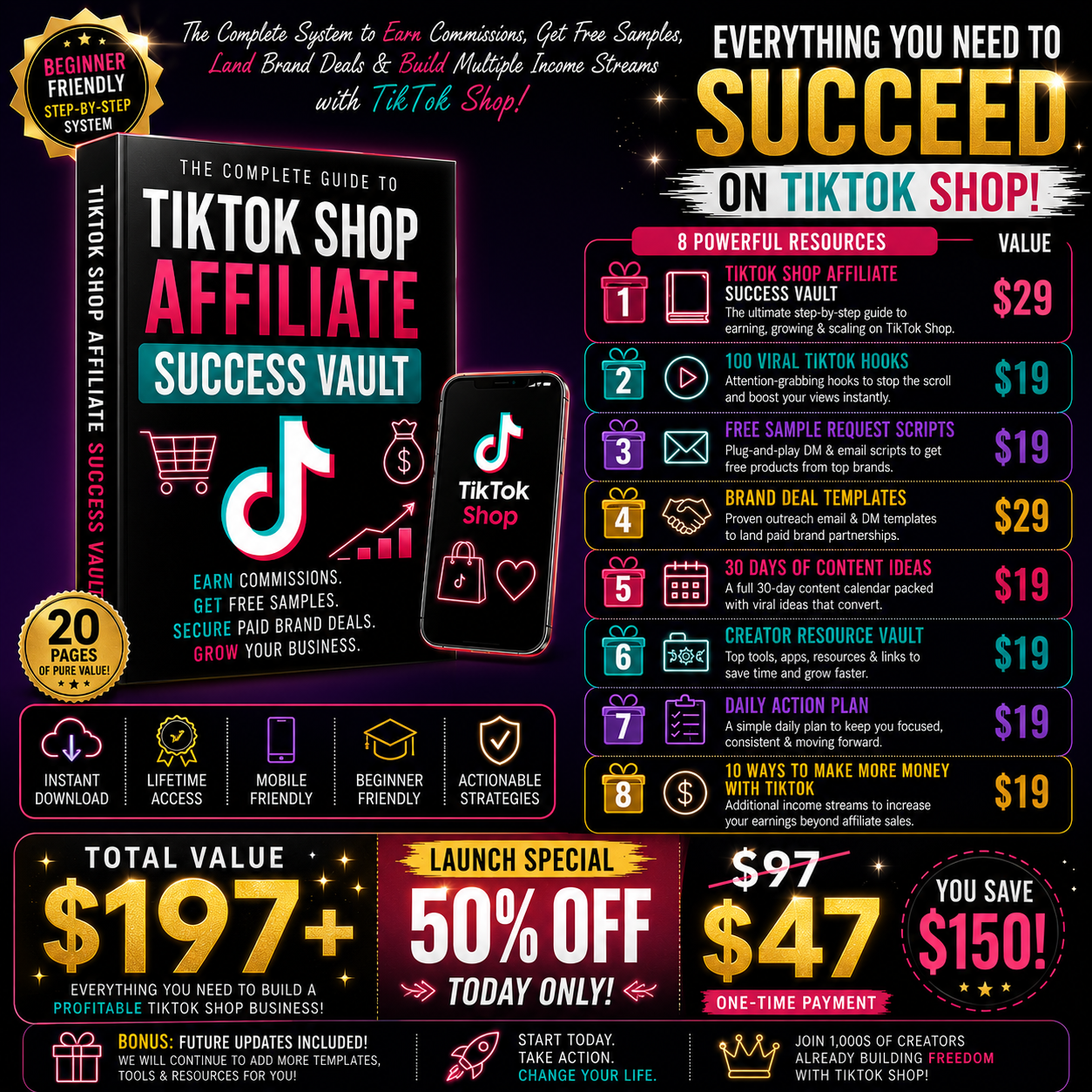 TikTok Shop Affiliate Success Vault + 7 Bonuses