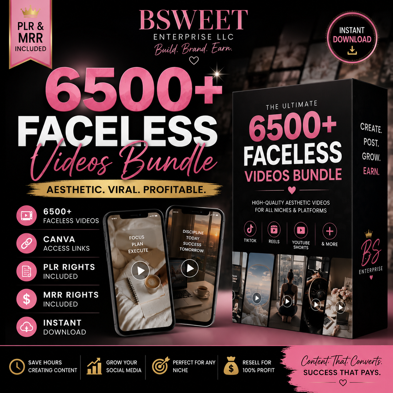 6500+ Faceless Videos Bundle (PLR & MRR Included)