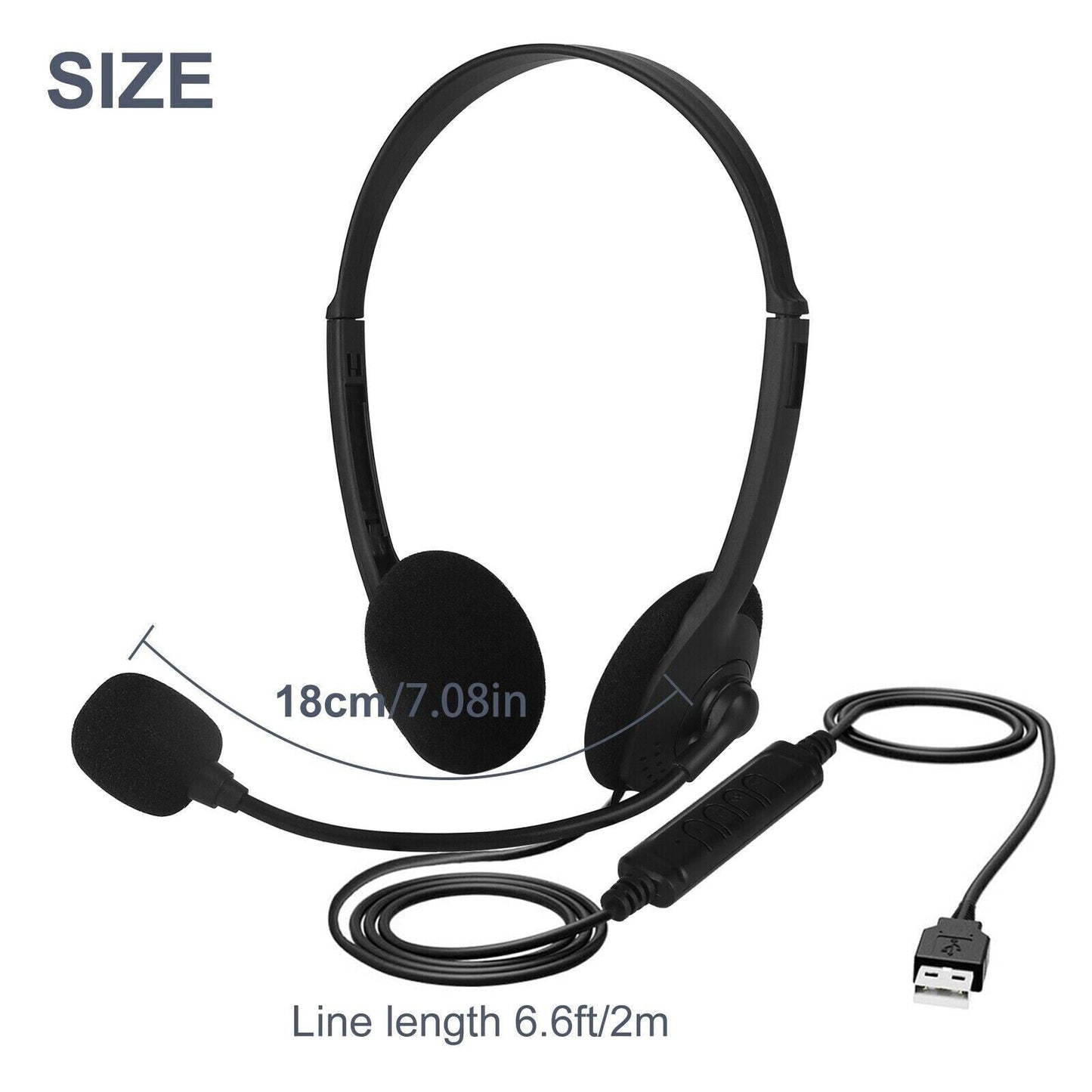 BSweet Pro USB Noise Cancelling Call Center Headset for Remote Work
