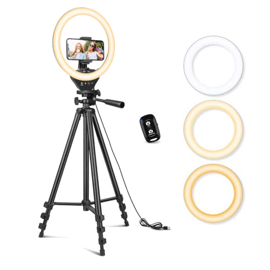 BSweet Creator Pro Ring Light Kit | 10" LED Ring Light with Tripod & Phone Holder